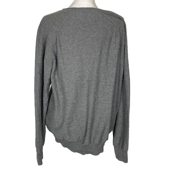 LUCKY BRAND Women Pullover Sweater Size L Gray V Neck Long Sleeve Casual 74-2 - Picture 2 of 12